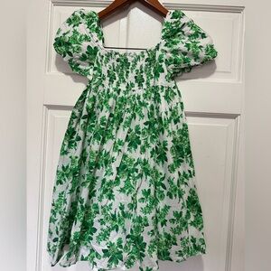 Janie and Jack White and Green Floral Dress